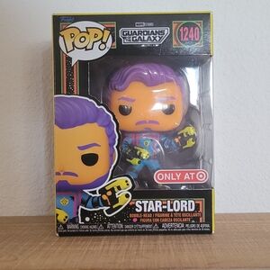 Funko Pop Star-Lord with Purple Hair and Colorful Suit